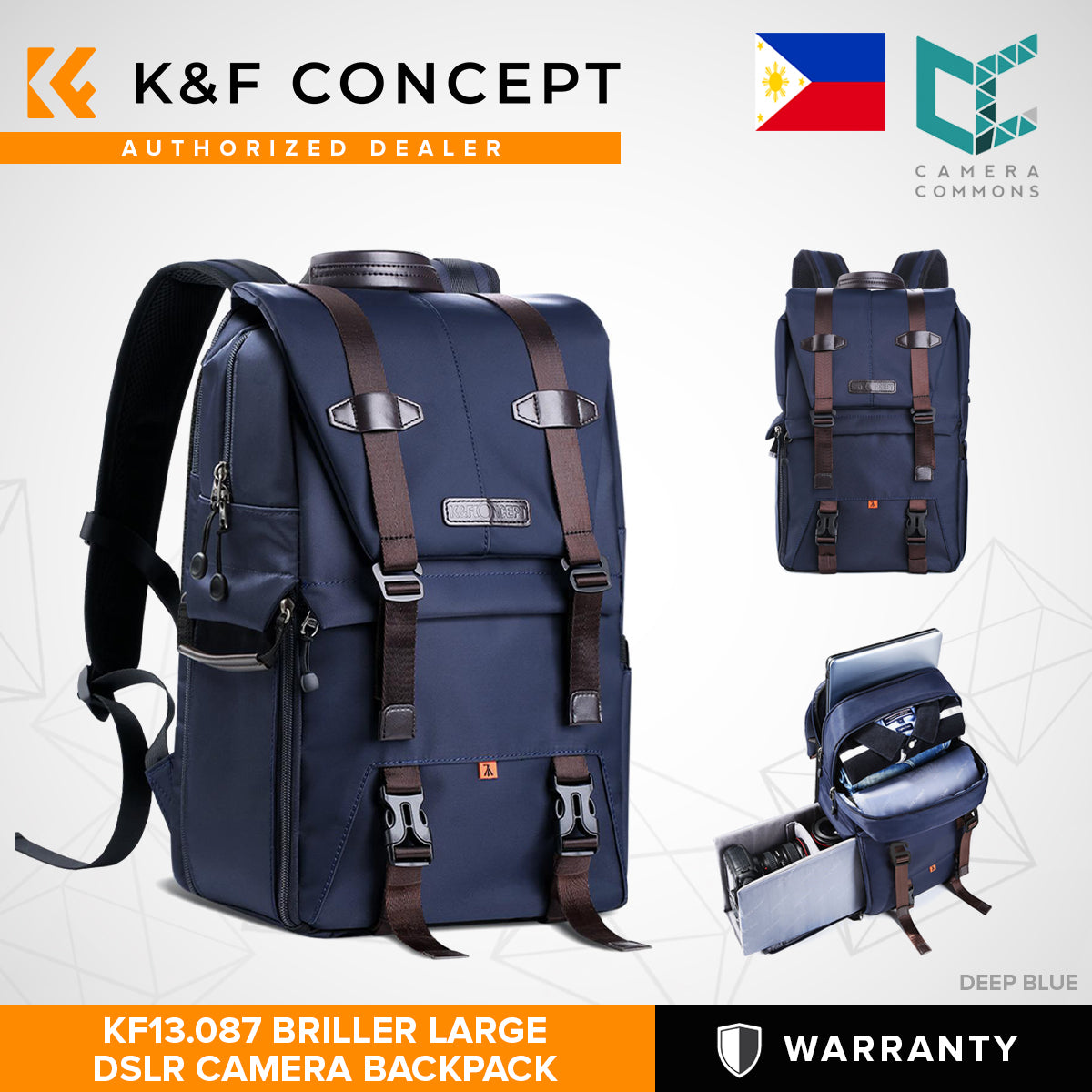 K&F Concept Briller Multifunctional DSLR Camera Travel Backpack for Outdoor Photography Waterproof (KF13.087 KF13.092)