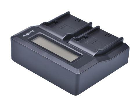 DuraPro LCD Dual Fast Charger for SONY NP-F960 NP-F970 NP F960 F970 Rechargeable Battery and HVR-HD1000 HVR-HD1000E HVR-V1J