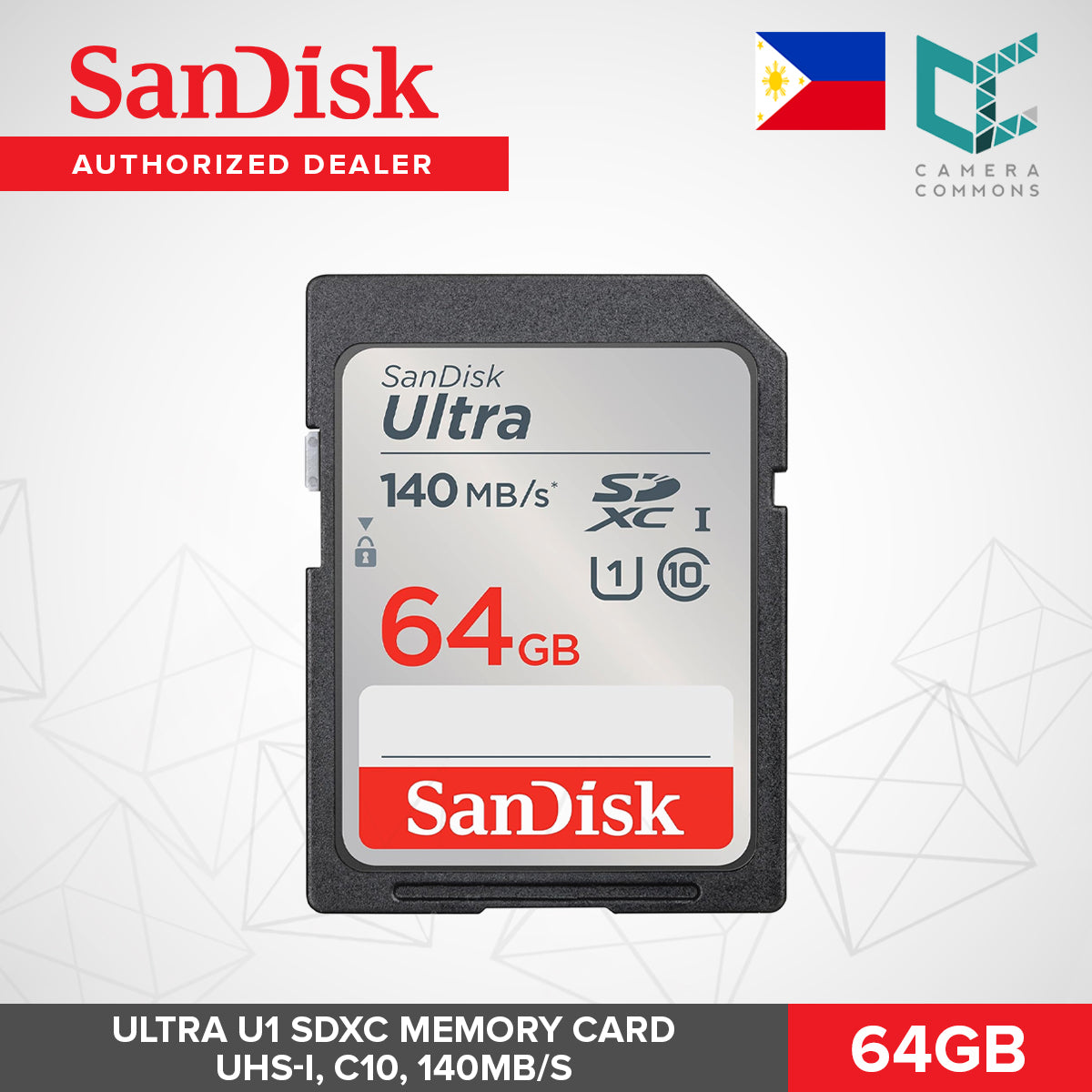 SanDisk Ultra U1 SDHC SDXC SD Memory Card UHS-1 C10 140MB/s 128GB