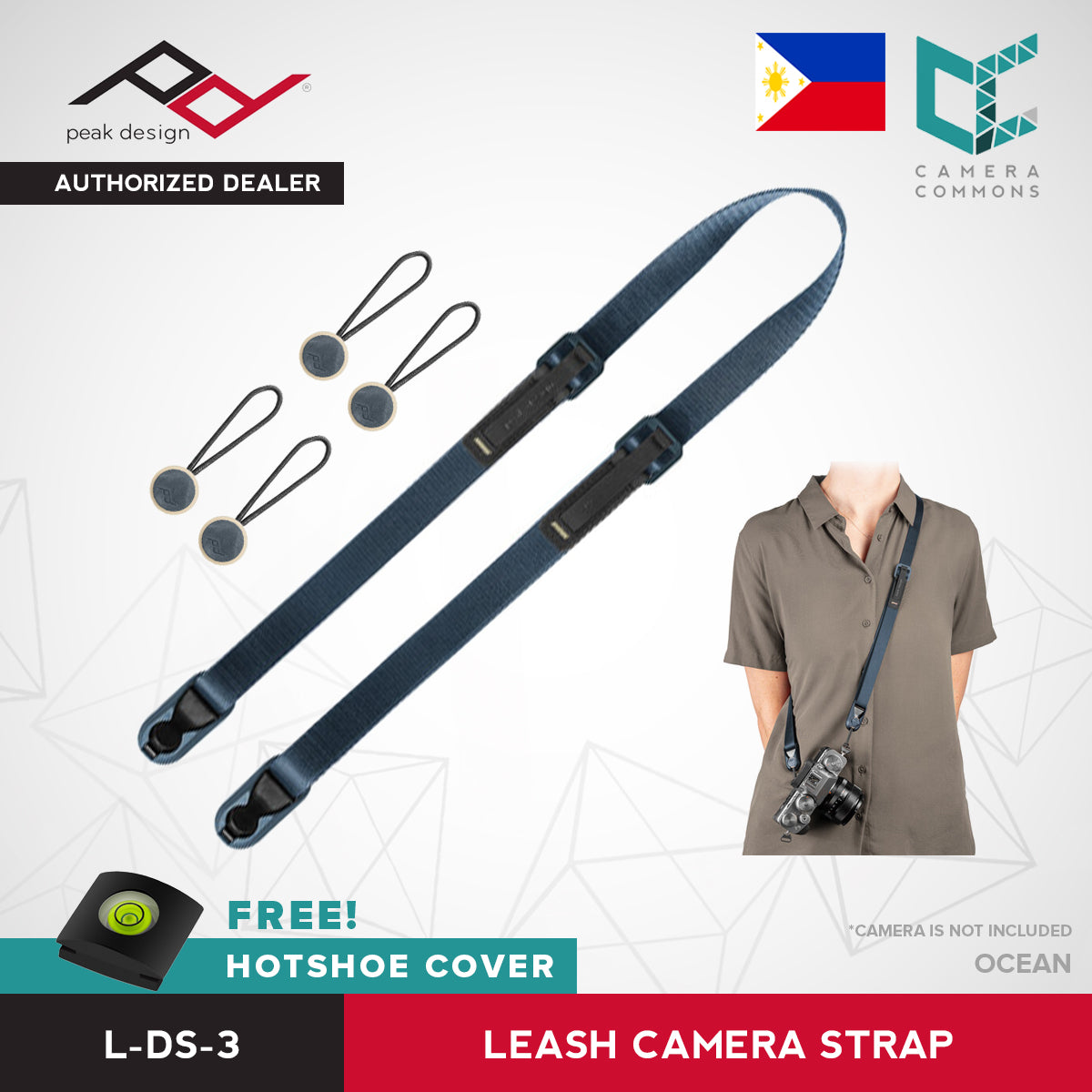 Peak Design Leash Camera Strap Ash Black Midnight Sage Coyote