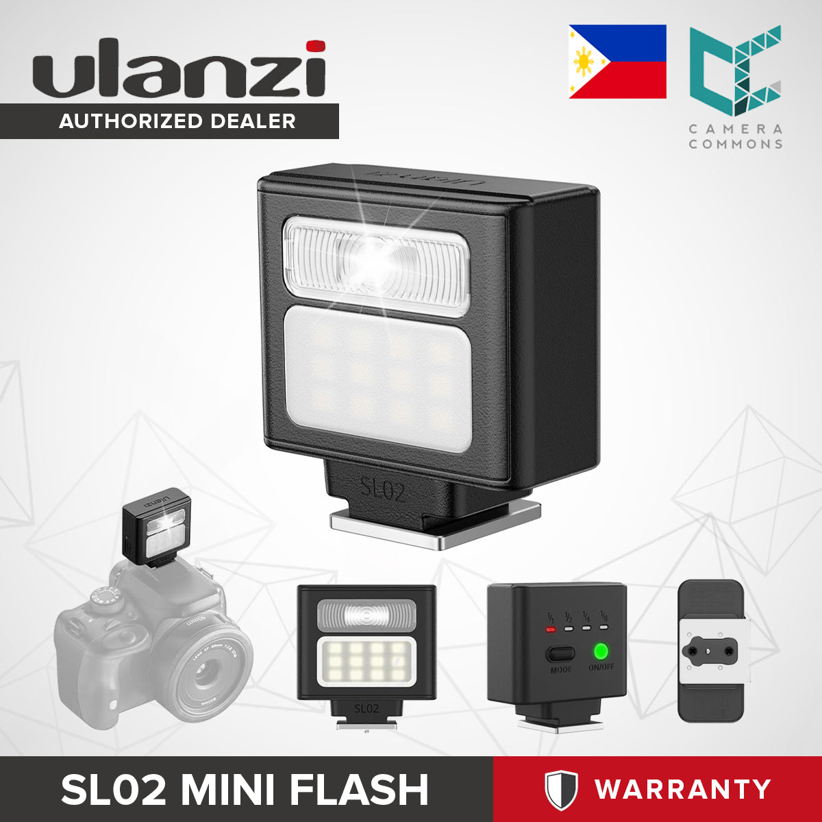 Ulanzi SL01 SL01 Mini Flash Speedlite Spark Lite Camera Light GN8 6500K Compact Portable