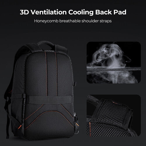K&F Concept Shutterpak V2 Black Professional DSLR 18L Camera Bag Backpack KF13.140