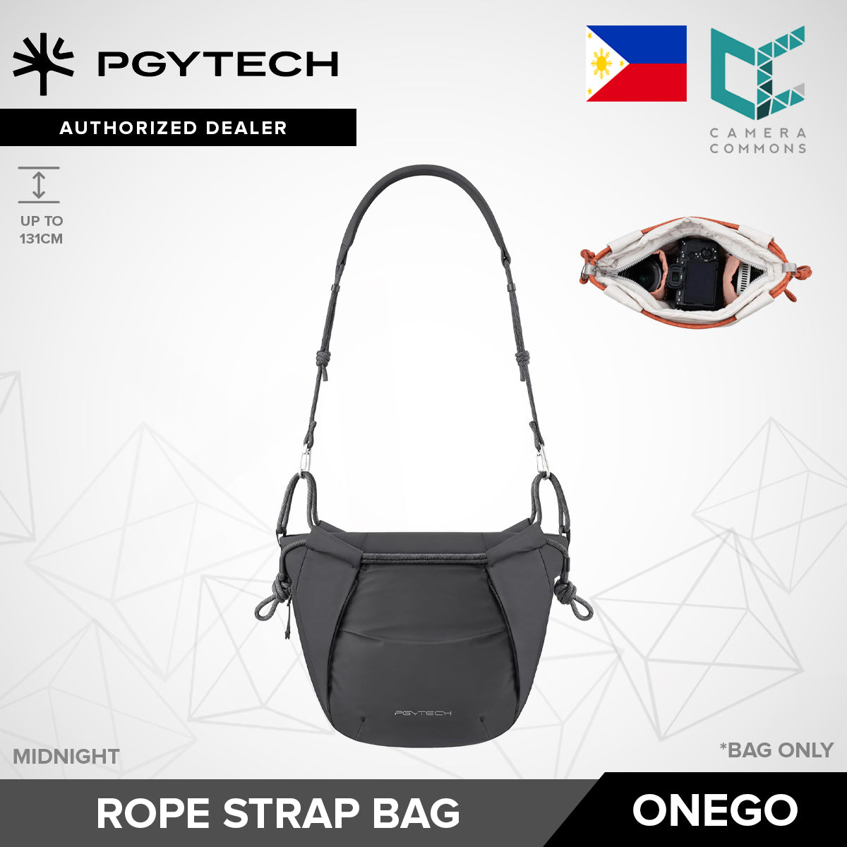 PGYTECH OneGo Rope Strap Camera Sling Bag Expandable Design with Padded Dividers
