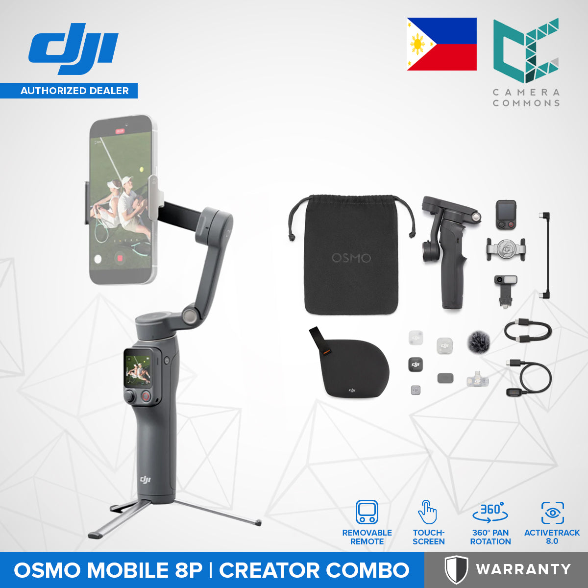 DJI Osmo Mobile 8P Smartphone Gimbal Stabilizer 3-Axis Foldable and Portable