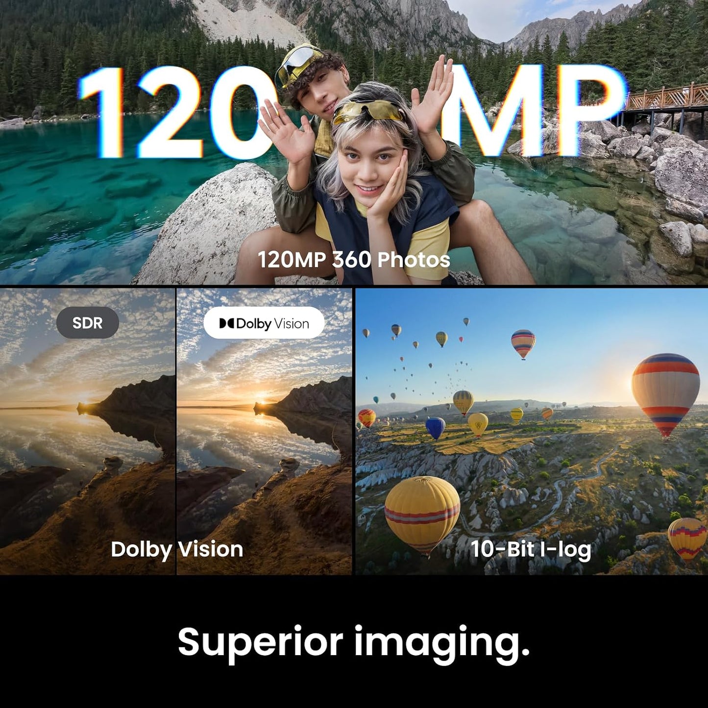 Insta360 X6 360° 8K Action Camera 65' Waterproof FlowState Stabilization Wide-Angle Video 120MP