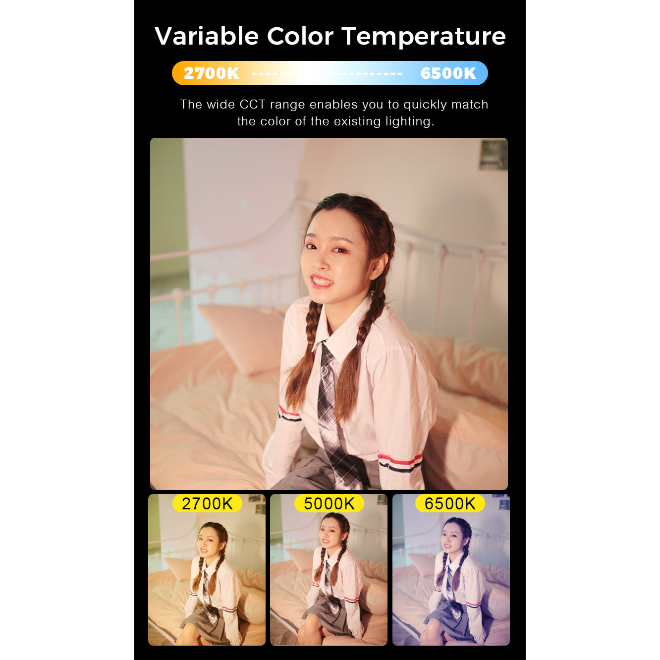 NICEFOTO COB LED Video Light Bi-Color 200w / 300w / 600w 2700-6500K Studio Lighting
