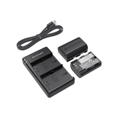 LP-E6 LP E6N Battery RAVPower Rechargeable Battery Charger Set for Canon 5D Mark II III IV, 5Ds, 6D, 70D, 80D and More (2-Pack, Versatile Charging Option with USB, 100% Compatible with Original) LPE6 LPE6n