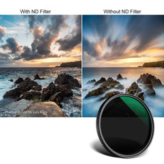 K&F Concept Variable Neutral Density ND8-ND2000 ND Filter for Camera Lenses with Multi-Resistant Coating, Waterproof