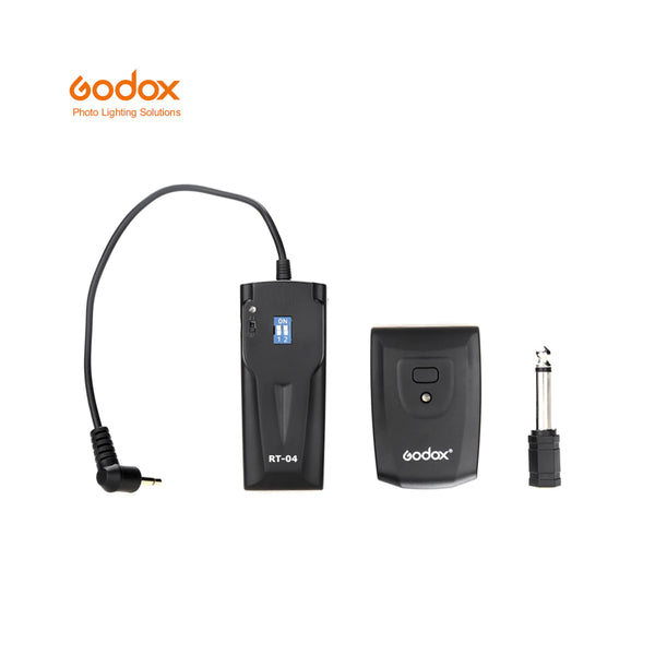 Godox RT-04 4 Chanels Wireless Remote Trigger 1/200 sec Wireless Remote Shutter Release Trigger for Camera Flashlight