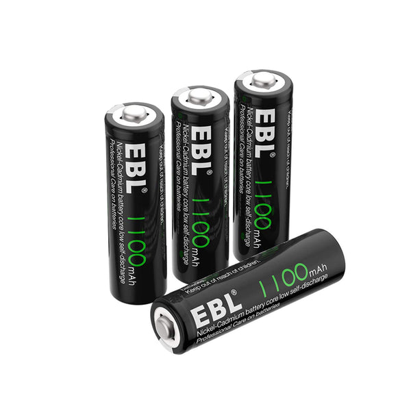 EBL 4 Pack 1.2V AA Size 1100mAh Rechargeable battery - Ni-CD NiCD Batteries