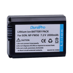 DuraPro Sony NP-FW50 2pcs Battery and Dual USB Charger for Sony Cameras NPFW50 900mah