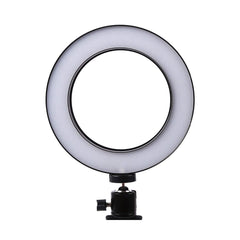 RL02 16cm Portable Table LED Ring Light with Stand / Photography Beauty Lighting Vlogging