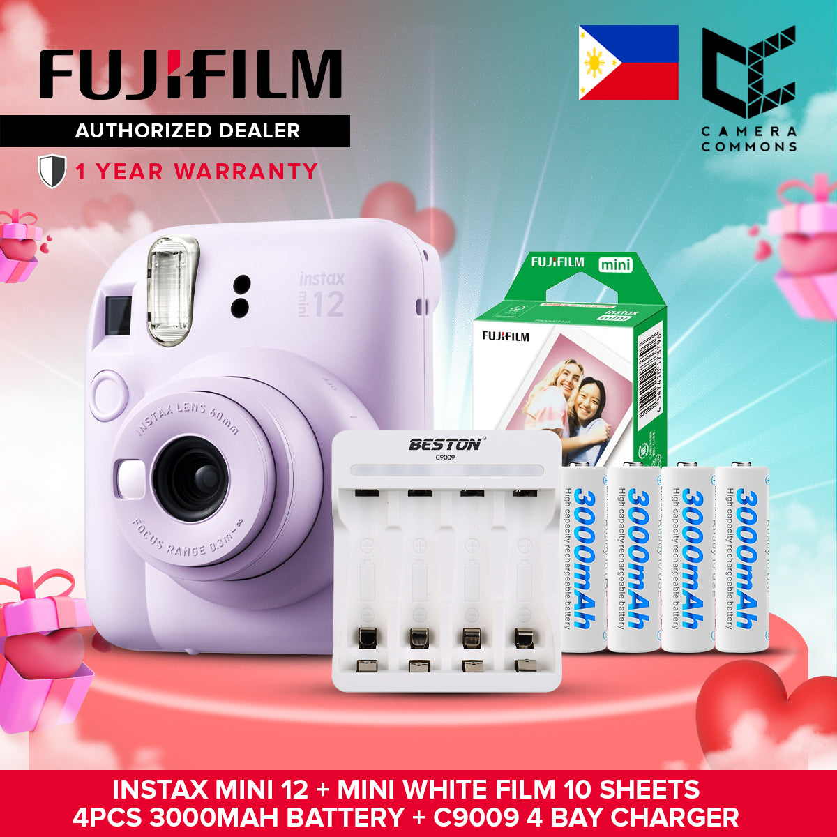 FUJIFILM Instax Mini 12 Instant Camera OFFICIAL Fujifilm PH 1 Year Local Warranty