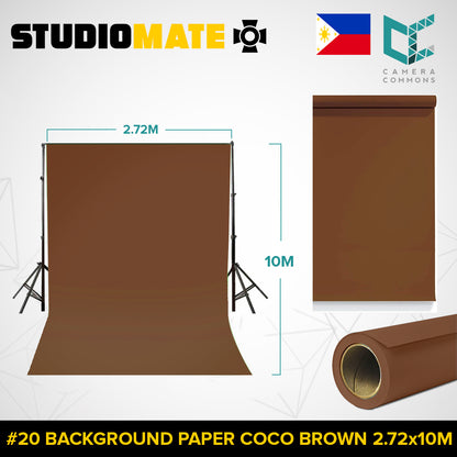 Studiomate Seamless Photography Videography Backdrop Background Paper 2.72x10m / 8.92x32 ft Studio Equipment