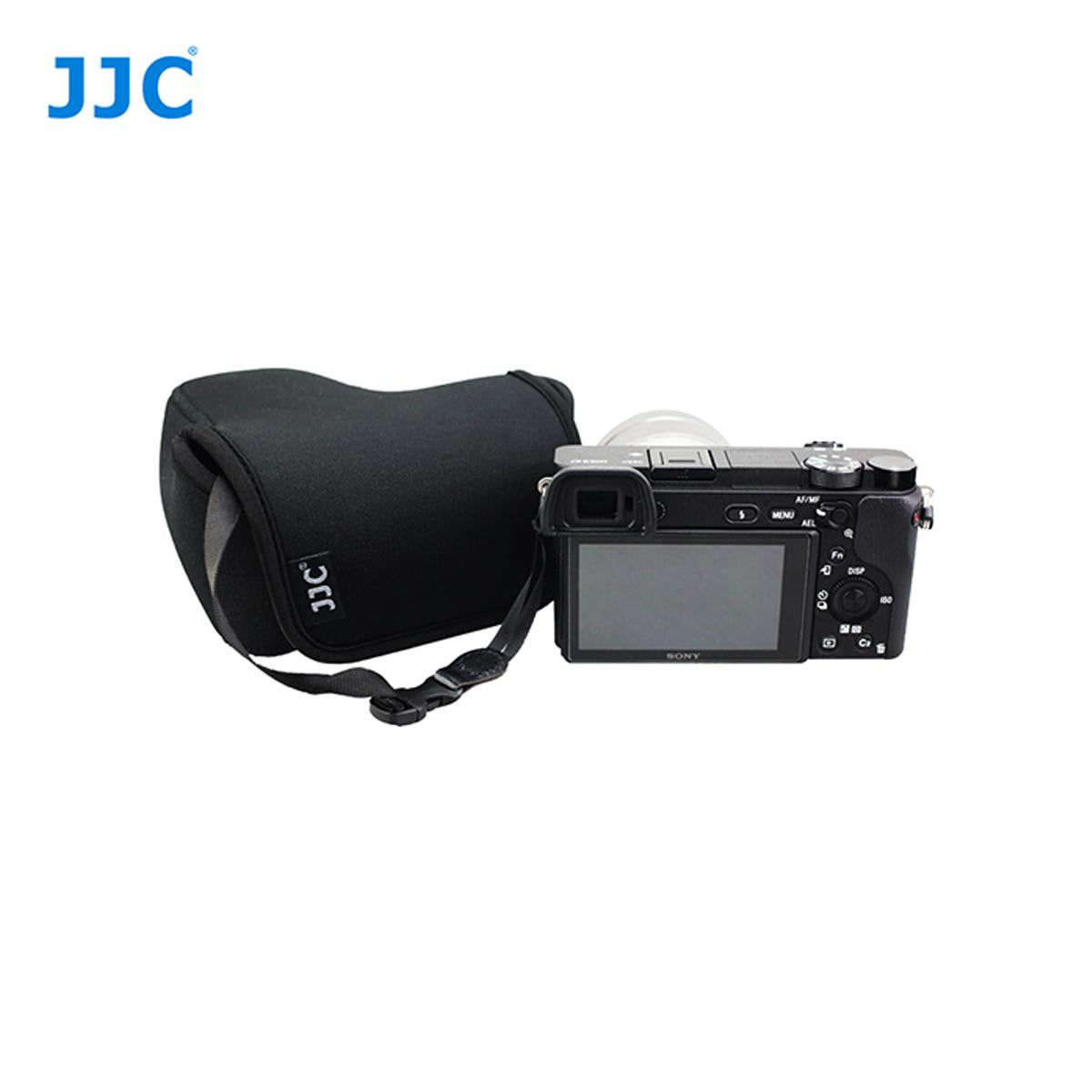 JJC OC-S2Bk Mirrorles Neoprene Camera Pouch For Compact Cameras A6500 A6000 A6300 Fujifilm Canon Olympus