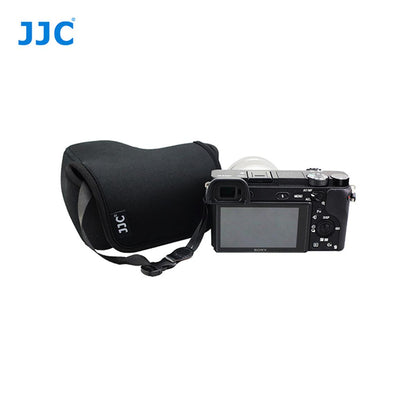 JJC OC-S2Bk Mirrorles Neoprene Camera Pouch For Compact Cameras A6500 A6000 A6300 Fujifilm Canon Olympus