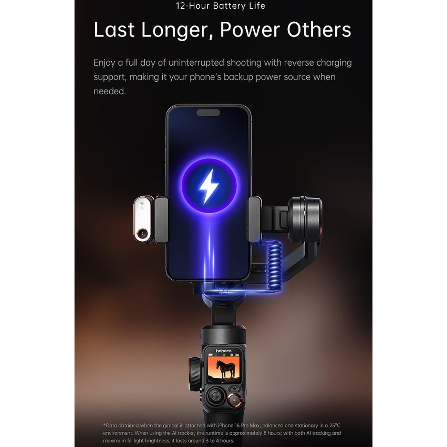 Hohem iSteady M7 Smartphone Gimbal Stabilizer Advanced Magnetic AI Tracker RGB Fill Light Remote