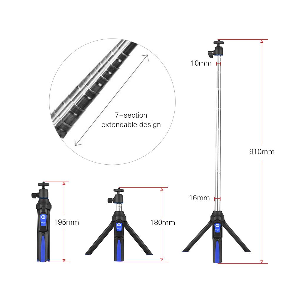 Benro MK10 Mini Tripod Selfie Stick for Mobile Phones, Action Camera GoPro 1/4 tripod mount with Bluetooth Control