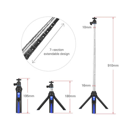 Benro MK10 Mini Tripod Selfie Stick for Mobile Phones, Action Camera GoPro 1/4 tripod mount with Bluetooth Control