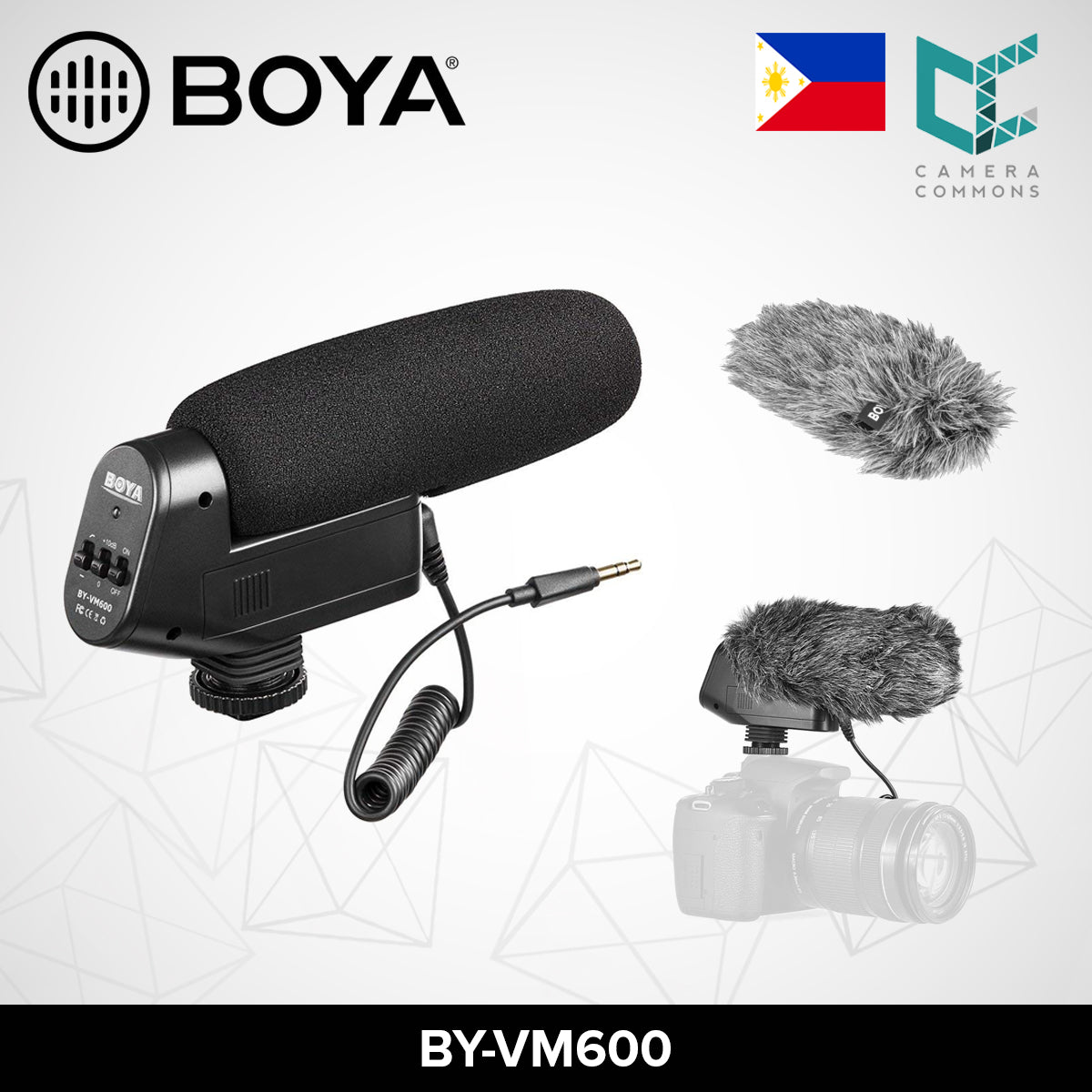 BOYA BY-VM600 Cardioid Directional Condenser Microphone Mic for Canon Sony Nikon Pentax DLSR Camera