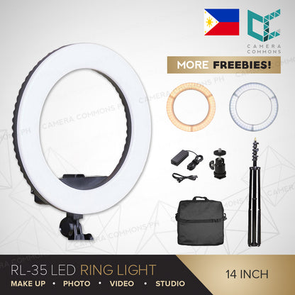 RL35 35cm LED Ring Light Photographic Lighting for Photo Video Studio Vlog Beauty Photography Lamp