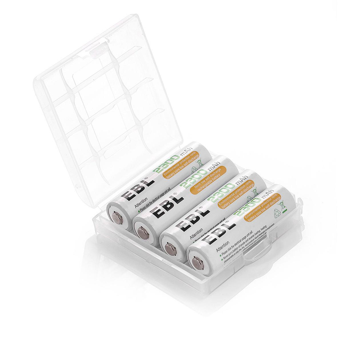 EBL 4 Pack 1.2V AA Size 2300mAh Rechargeable Battery - Ni-MH NiMH Batteries Camera Commons PH