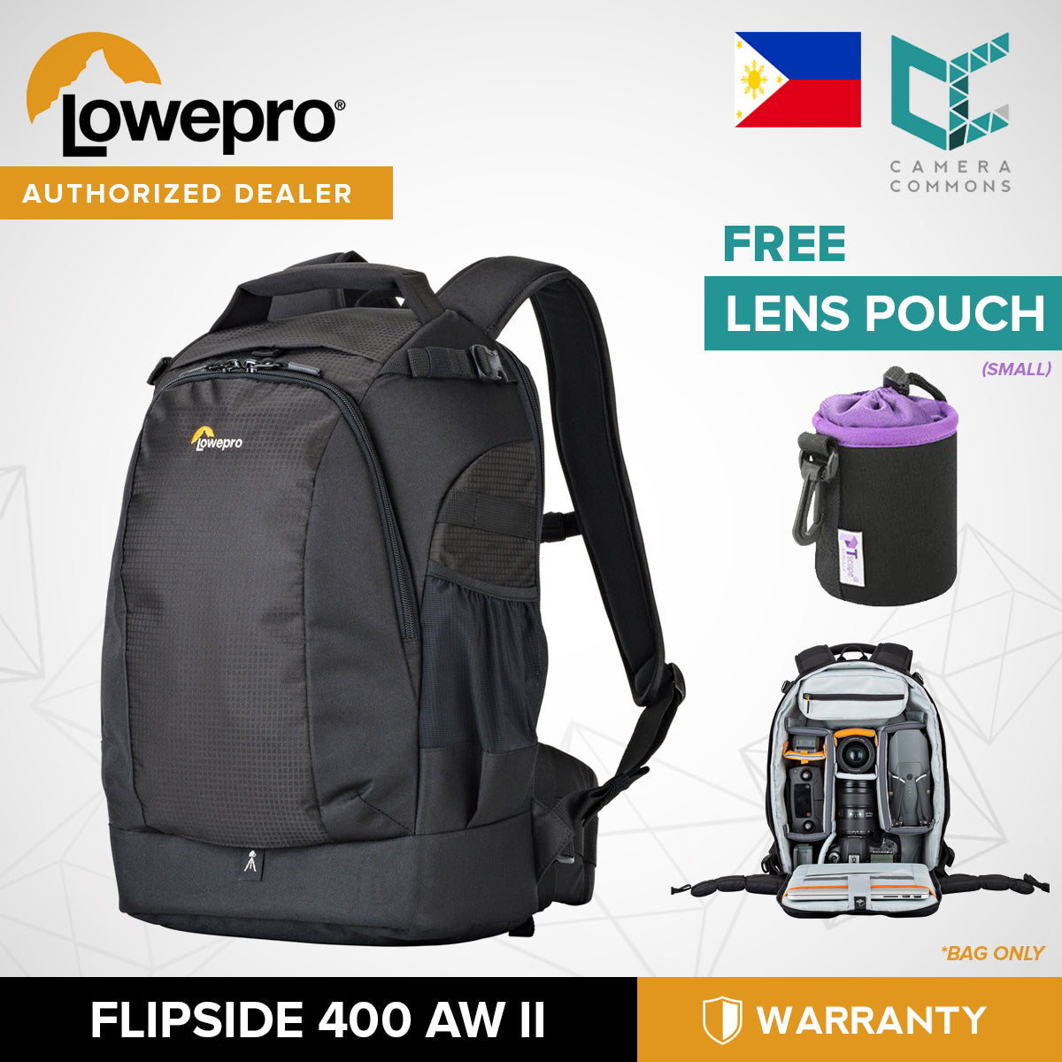 Lowepro Flipside 400 AW II Backpack for Camera Gears
