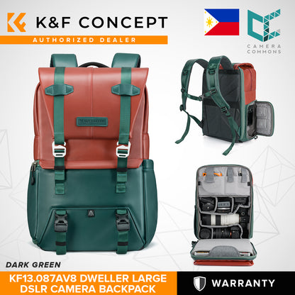 K&F Concept Dweller Black Professional DSLR Camera Bag Backpack 15.6" with Rain Cover KF13.087AV KF13.087AV5