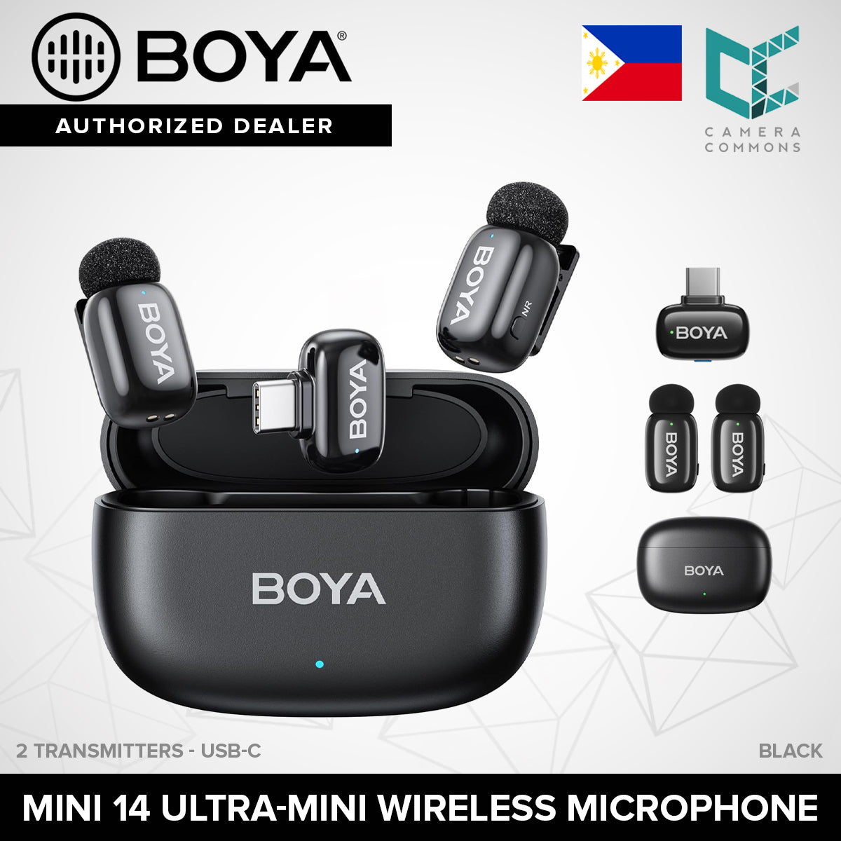 BOYA Mini Ultra-Mini Wireless Microphone System Tiny 2.4 GHz for Smartphone Mini12 Mini13ÃÂ Mini14ÃÂ Mini15