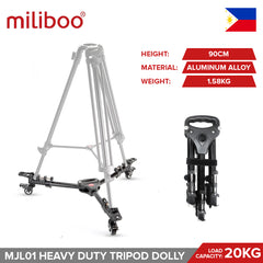 Miliboo MJL01 Heavy-Duty Tripod Universal Dolly with Rubber Wheels