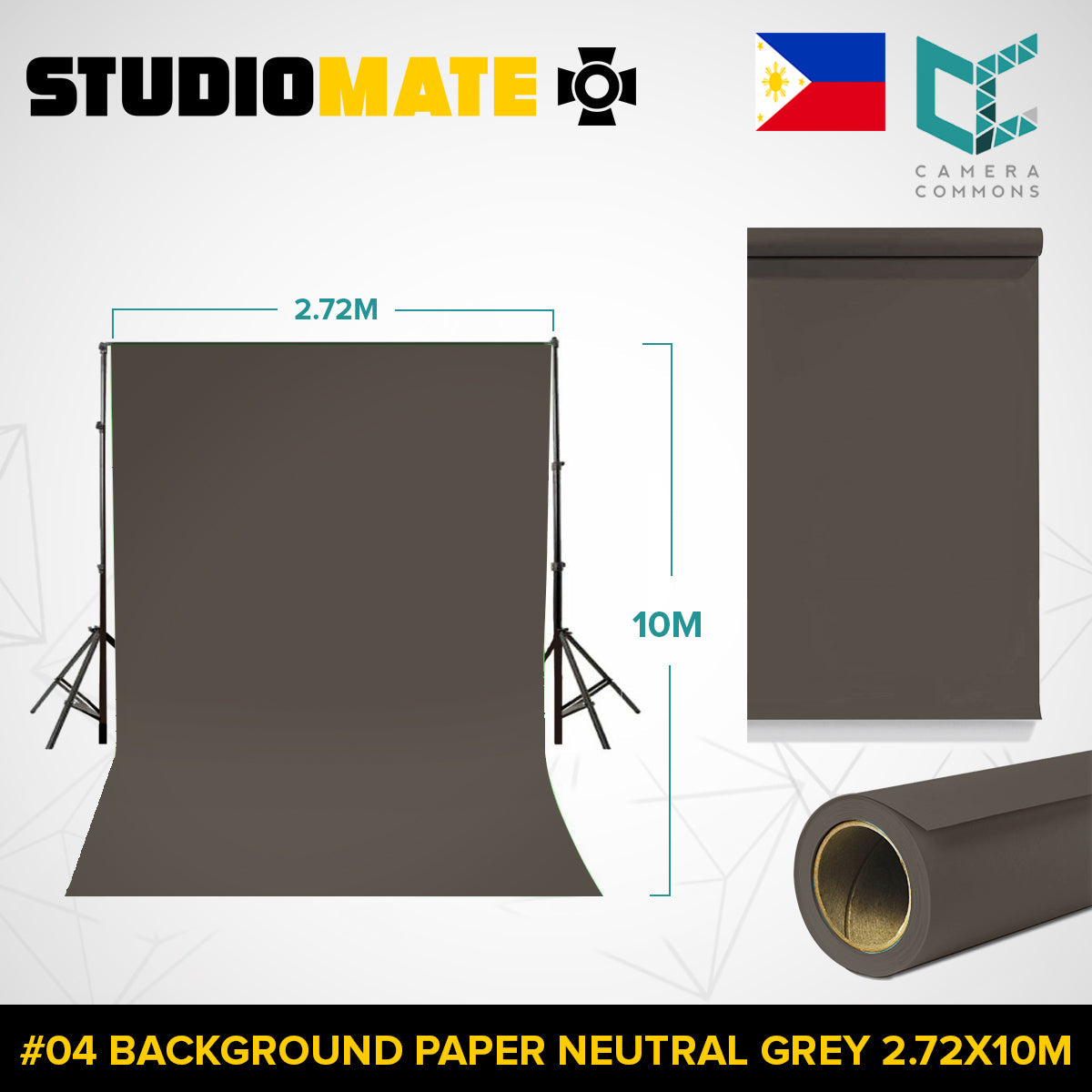Studiomate Seamless Photography Videography Backdrop Background Paper 2.72x10m / 8.92x32 ft Studio Equipment