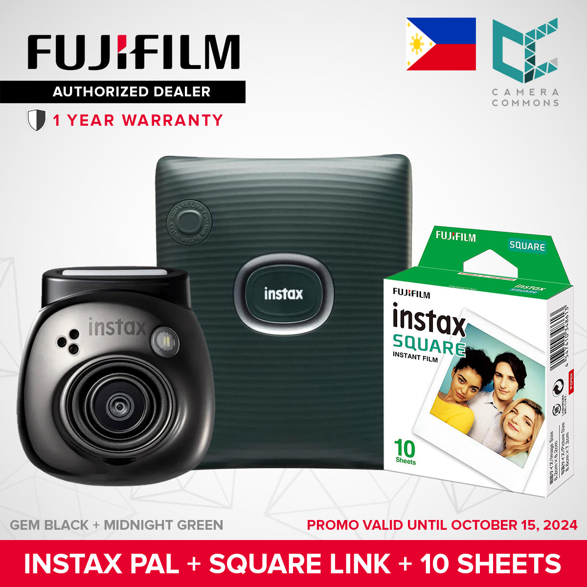 FUJIFILM Instax Pal Digital Camera Only with Detachable Ring Wide Angle Small Tiny Size Bluetooth to App