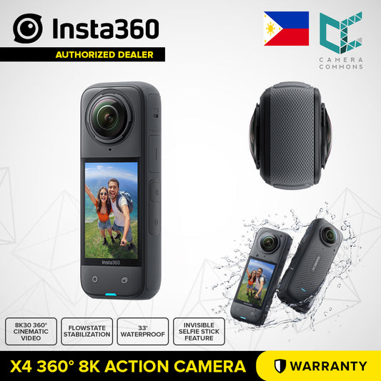 Insta360 X4 360° 8K Action Camera Waterproof FlowState Stabilization Wide-Angle Video