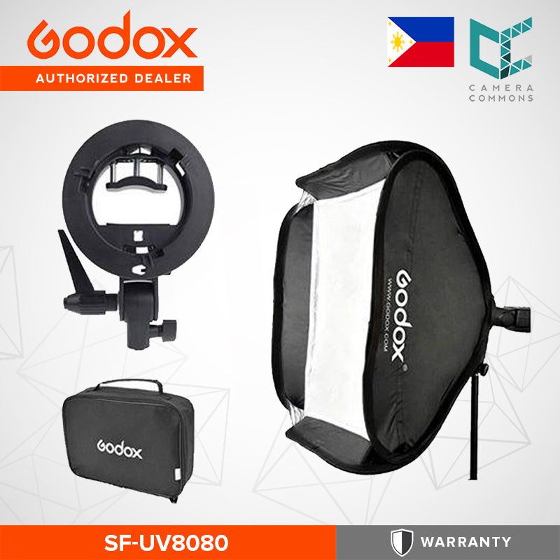 Godox Adjustable Flash Softbox 80*80cm 80x80+S type Bracket Mount Kit for Flash Speedlite Studio Shooting for Canon Nikon Sony