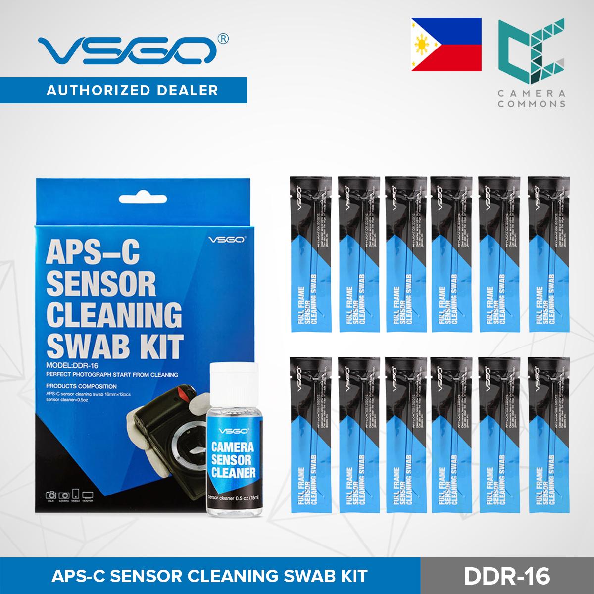 VSGO DDR-16 DSLR SLR Camera APS-C Sensor Cleaning Kit 12x16mm Cleaning Swabs 15ml Cleaner DDR16