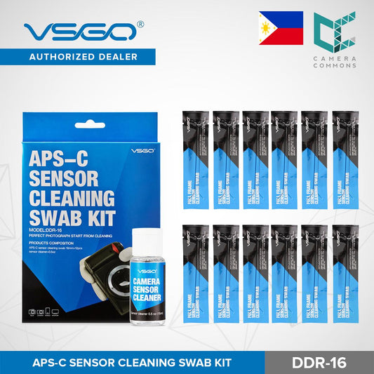 VSGO DDR-16 DSLR SLR Camera APS-C Sensor Cleaning Kit 12x16mm Cleaning Swabs 15ml Cleaner DDR16