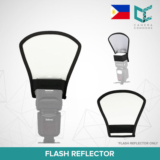 Flash Reflector White Silver for Photography Speedlite