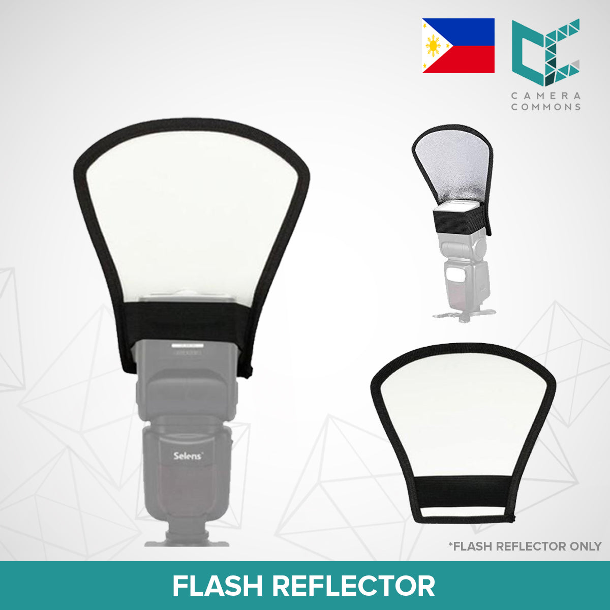 Flash Reflector White Silver for Photography Speedlite