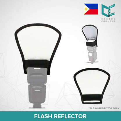 Flash Reflector White Silver for Photography Speedlite