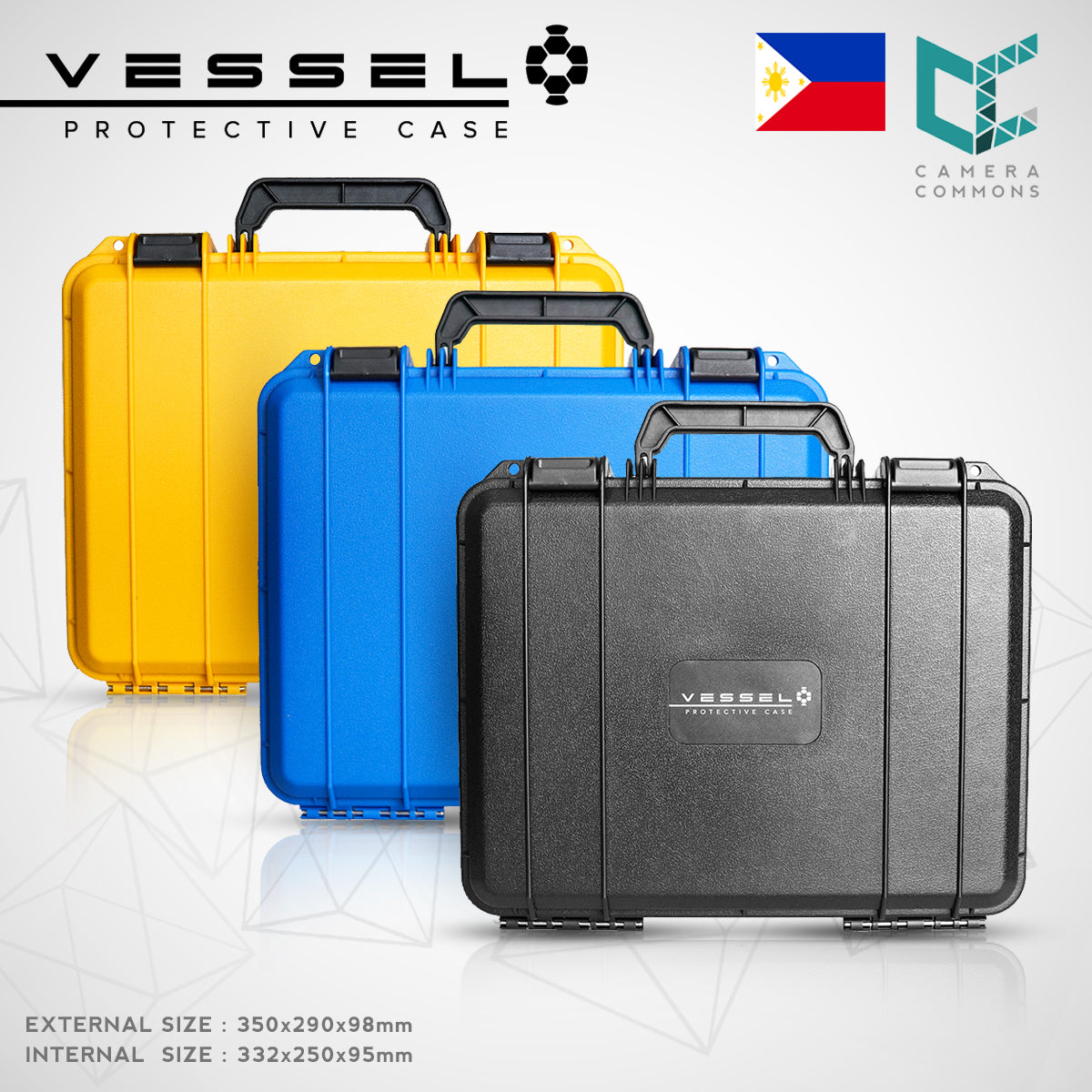 VESSEL VS3527 Portable Hard Case for Photography Equipment Tactical Instruments Tool Box and other devices
