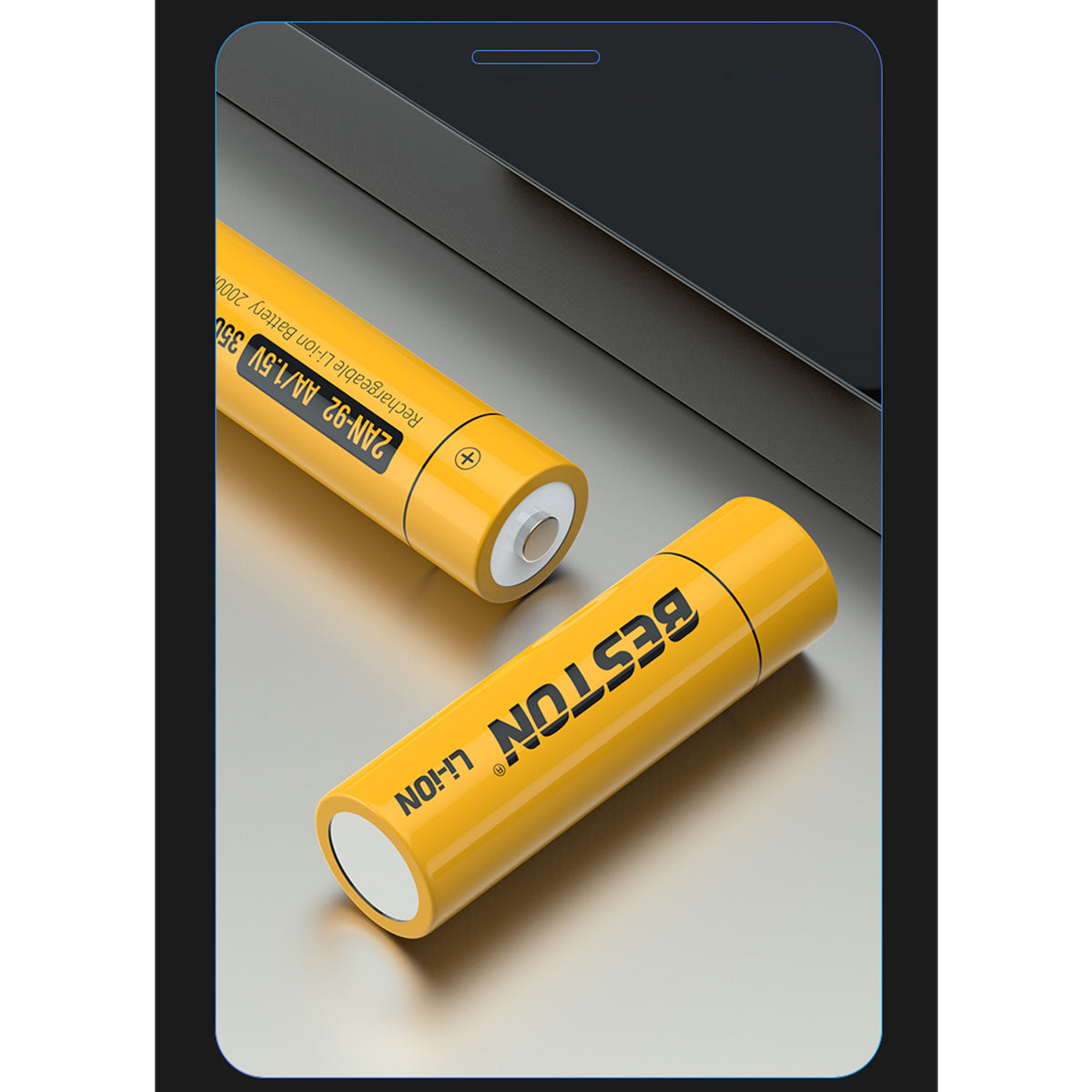 Beston 4pcs AA 1.5V 3500mWh 2AN-92 Li-ion Rechargeable Batteries