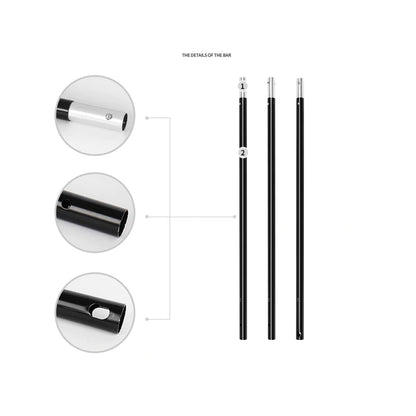 Background Stand 2 x 2m / 6.5 x 6.5ft with Carrying Bag Photography Video Adjustable Studio Photo Backdrop Support