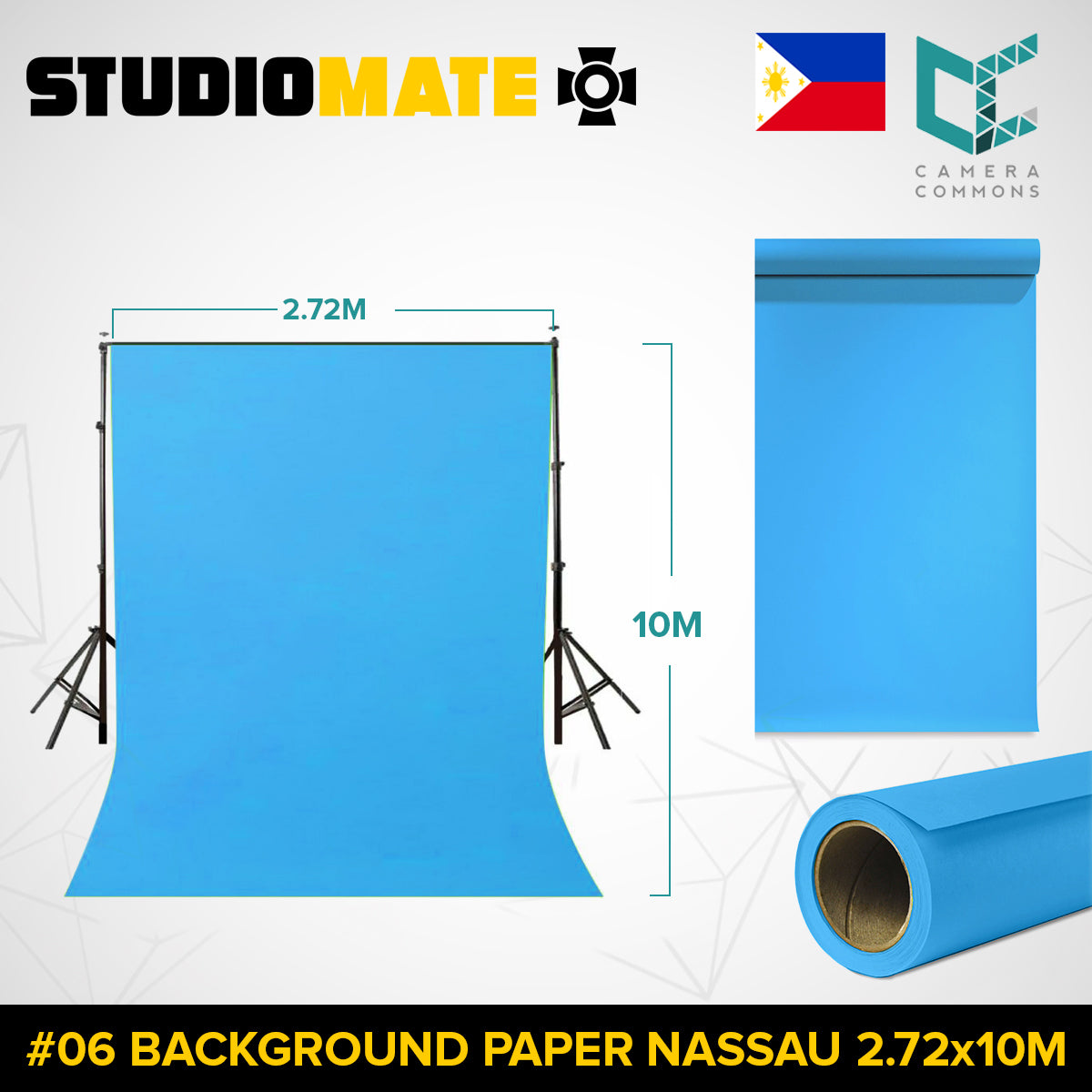 Studiomate Seamless Photography Videography Backdrop Background Paper 2.72x10m / 8.92x32 ft Studio Equipment