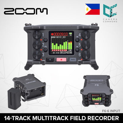 Zoom F6 6-Input / 14-Track Multitrack Field Recorder