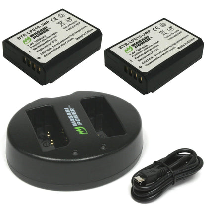 Wasabi Power LP-E10 Dual Kit Battery Charger for Canon Cameras LPE10