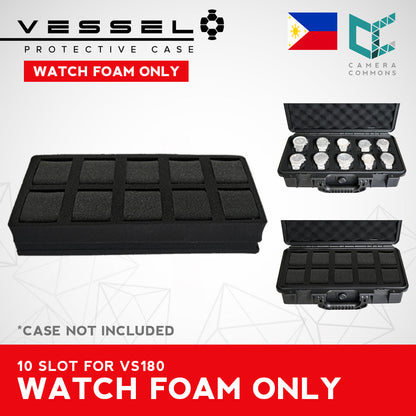 VESSEL Watch Case Organizer Storage Hard Cases with Foam for Watches