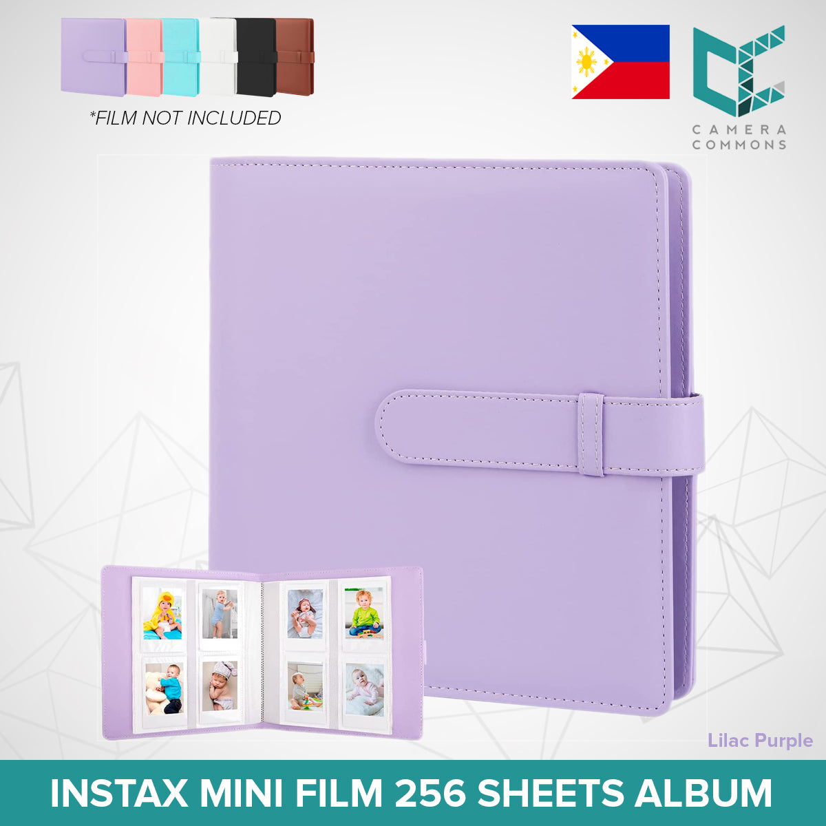 Photo Album 256 Pockets Slots Plain Colors for Fujifilm Instax Mini Films