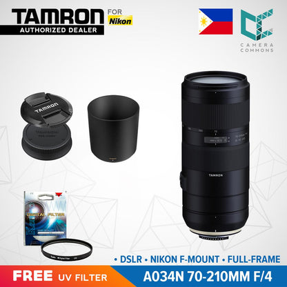 Tamron A034N 70-210mm f/4 Di VC USD Lens for Nikon DSLR F Mount Full Frame