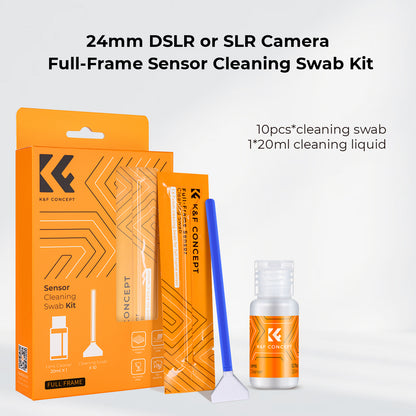 K&F Concept 1617 24mm Full Frame Sensor Cleaning Swab Kit for Camera Lenses