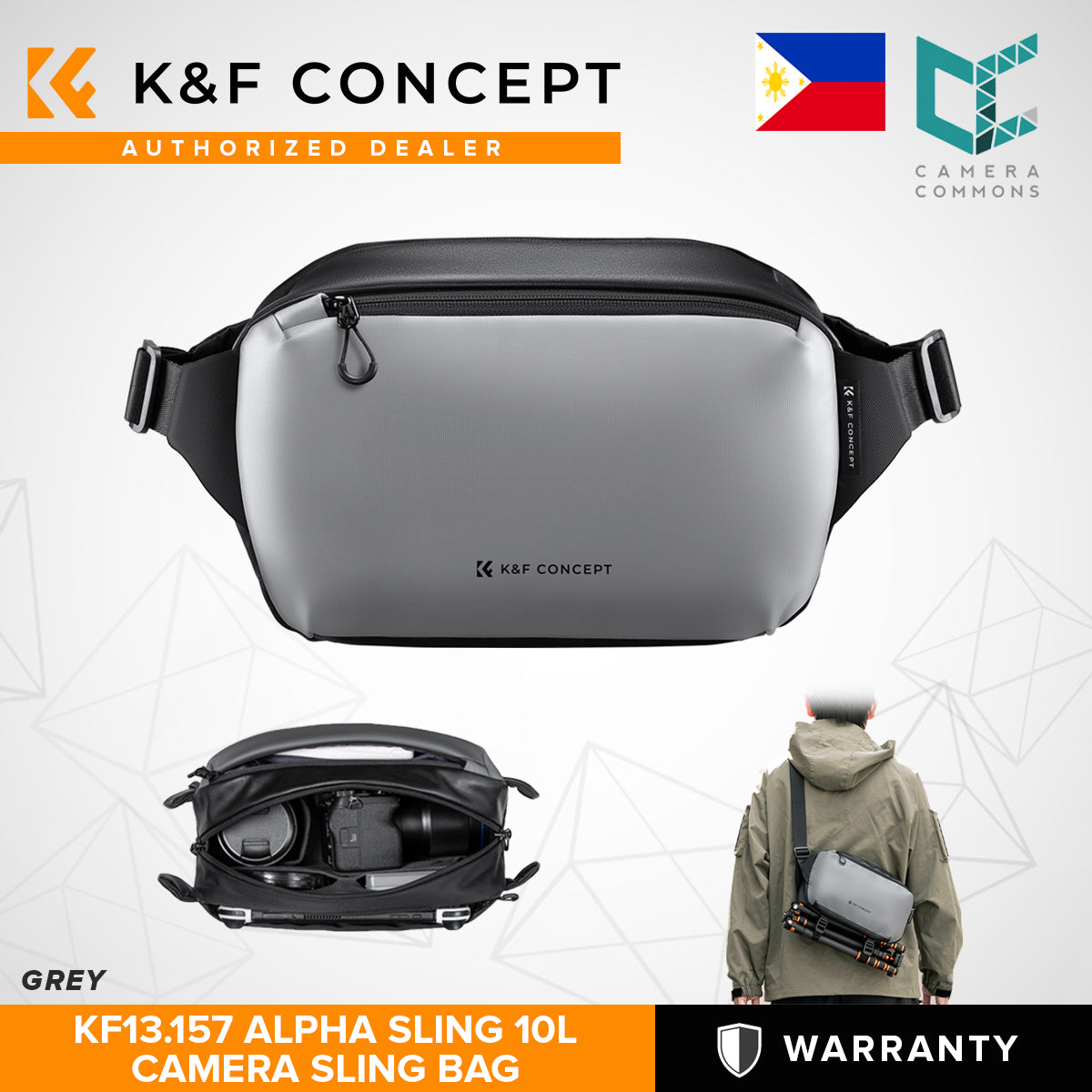 K&F Concept KF13.157V1 Alpha Sling Camera Bag Shoulder Bags 10L Photography KF13.157